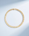 Golden Midi Stacker Diamond Tennis Necklace
