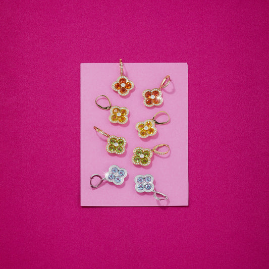 Yellow Sapphire Fleur Earrings