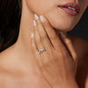 Dame Tri-Link Antiquated Ring - White Gold