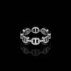 Dame Tri-Link Antiquated Ring - White Gold