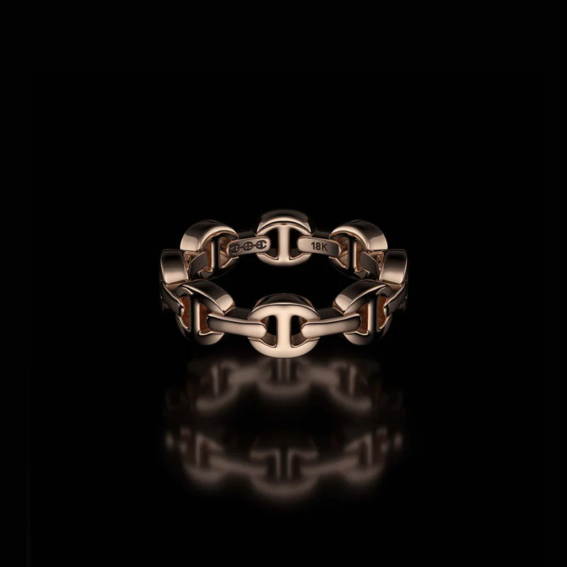 Dame Tri-Link Ring - Rose Gold