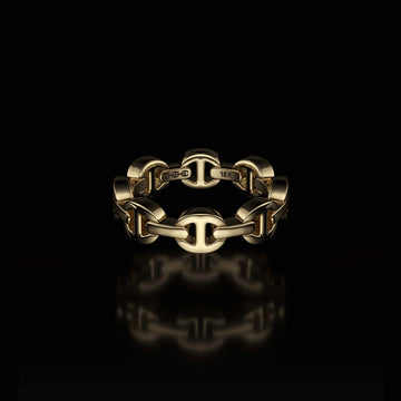 Dame Tri-Link Ring - Yellow Gold