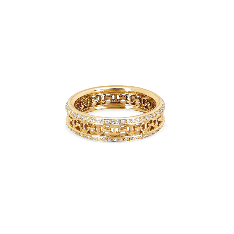 Chassis Band with Diamonds, Yellow Gold