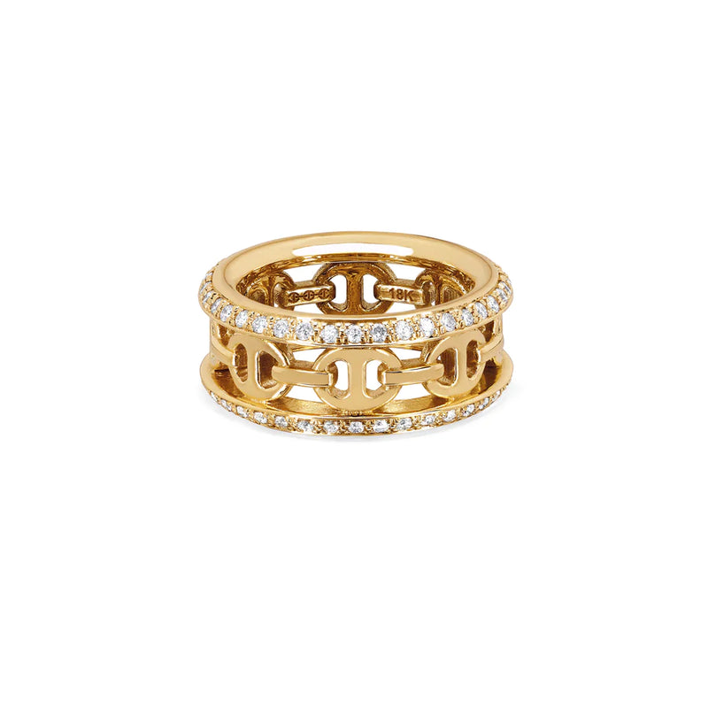 Chassis III Ring with Diamonds - Yellow Gold