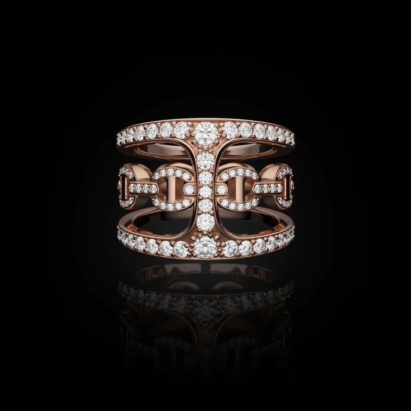 Dame Phantom Clique Antiquated Ring - Rose Gold