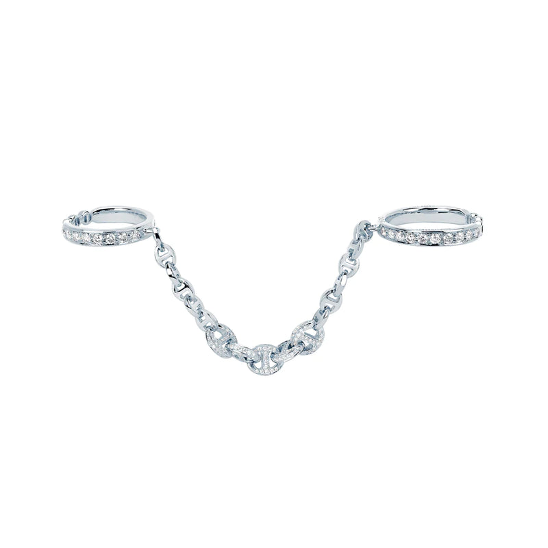 Five Link Bonded Ring - White Gold