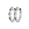 Huggie Earrings with Diamond Bridges