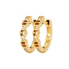 Huggie Earrings with Diamond Bridges