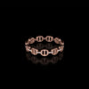 Micro Dame II Ring with Diamond Bridges, Rose Gold