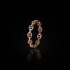 Micro Dame II Ring with Diamond Bridges, Rose Gold