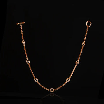 Diamond by the Yard Necklace with Diamond Stations