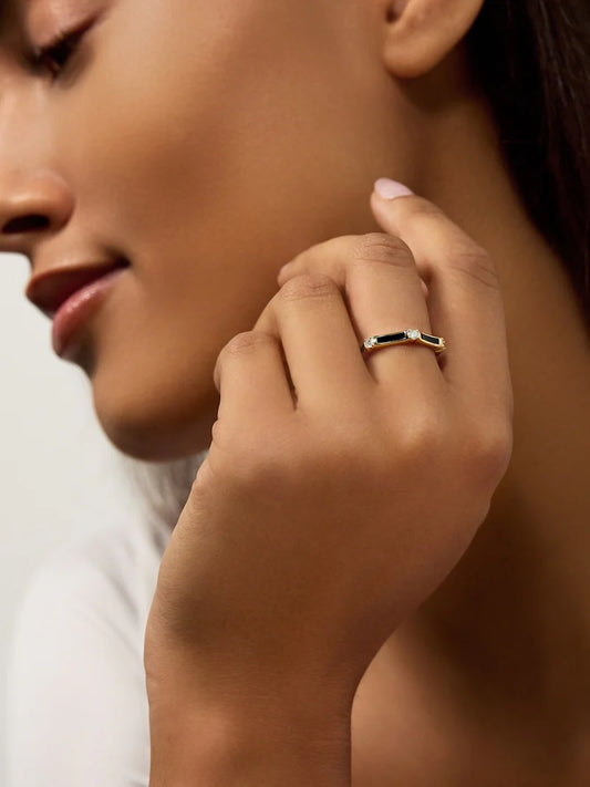 Honey Station Ring - Pink Enamel