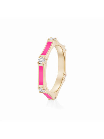 Honey Station Ring - Pink Enamel
