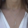 Small Ophelia Crescent Moon Charm with Pave