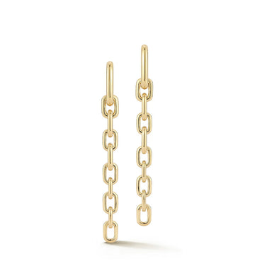 Morrell 18k Yellow Gold Graduating Link Earrings