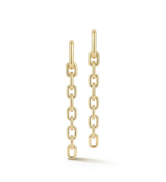 Morrell 18k Yellow Gold Graduating Link Earrings