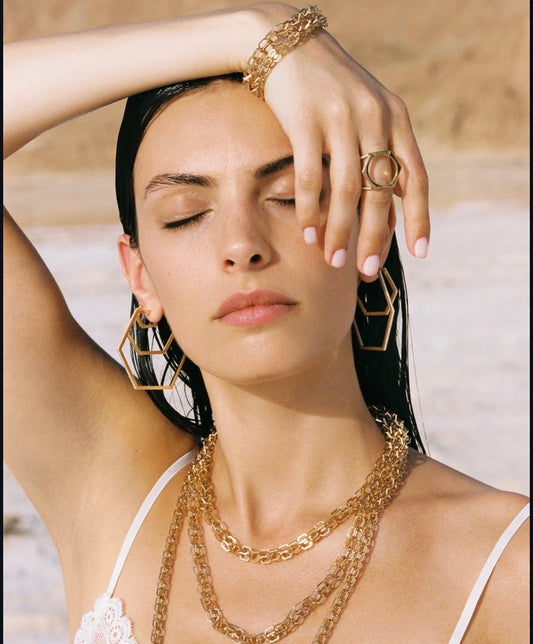 B Home Hoop Medium Earrings
