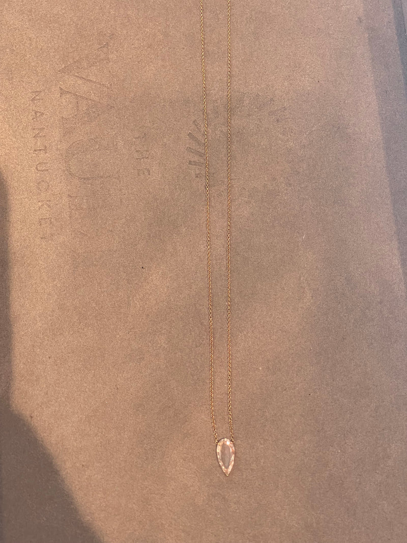 Boa Offset Pendant Rose Gold Necklace