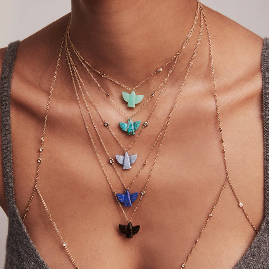 Baby Chrysoprase Thunderbird Necklace