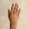 3 Spaced Out Diamond Finger Bracelet