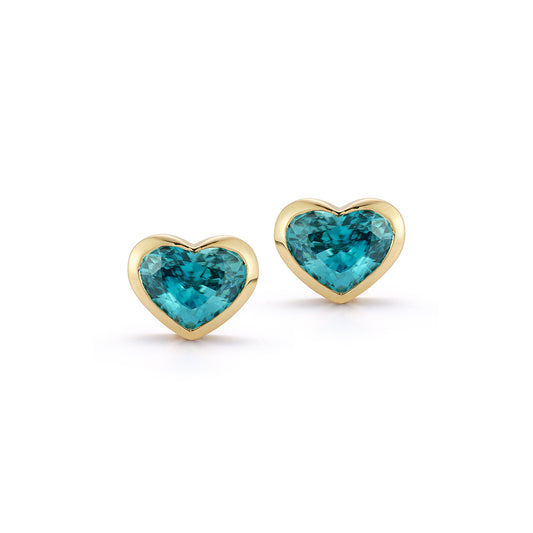 Blue Zircon Stud Earrings