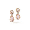 2 Drop Morganite Earrings with Diamonds