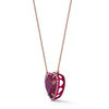 Graffiti Rubellite Heart Necklace
