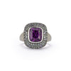 Purple Garnet Ring with Color Change Garnet Melee