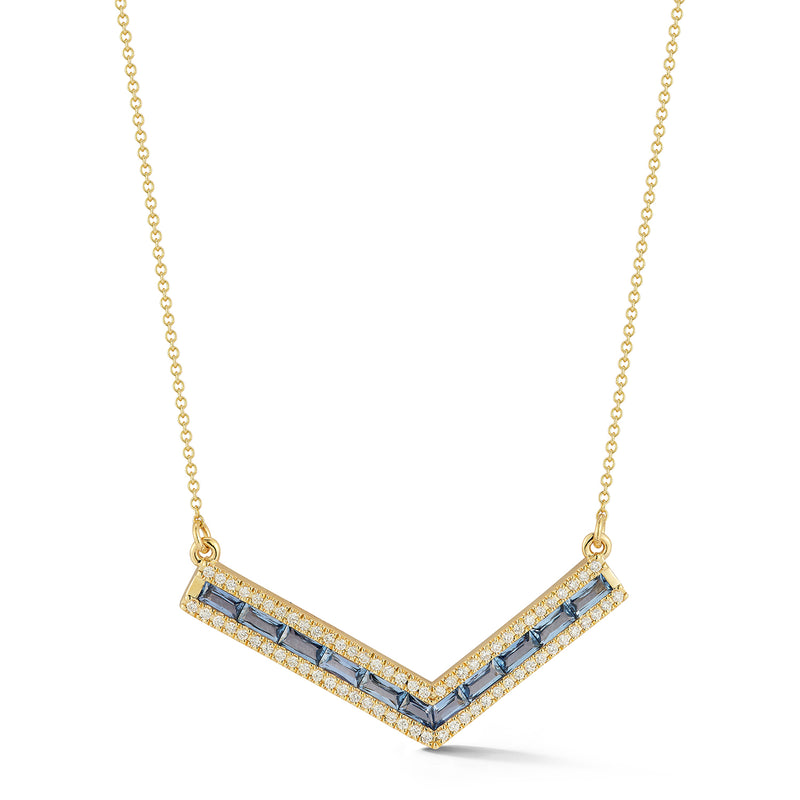 Montanta Blue Sapphire Valley Origami Necklace