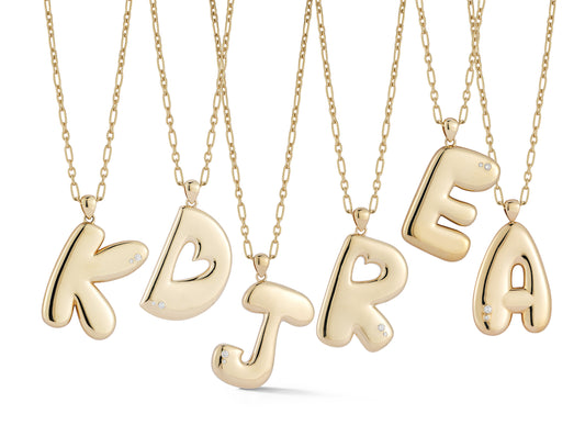 Large Bubble Letter Charm