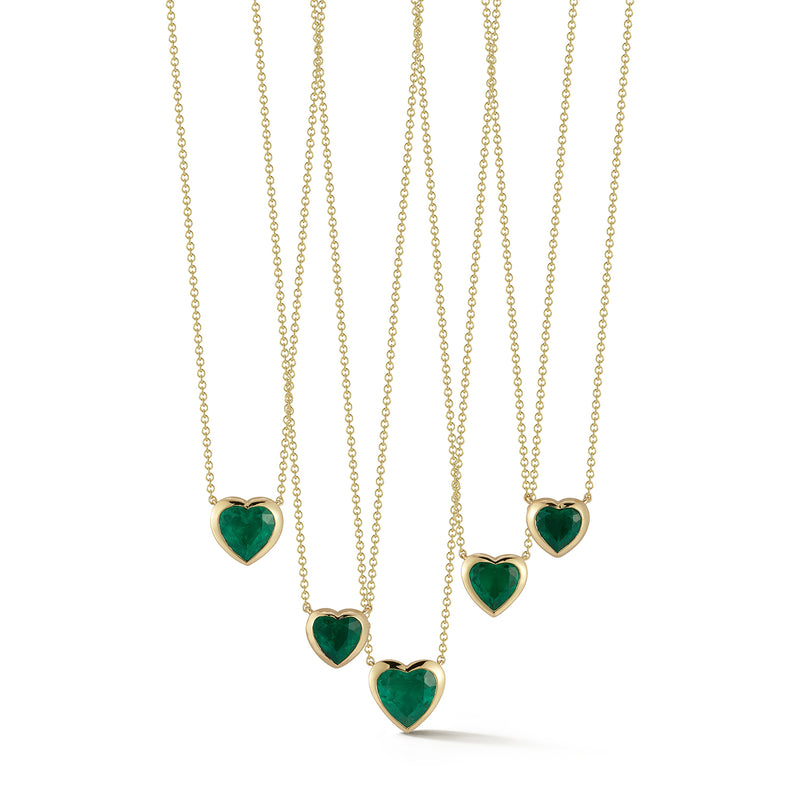 Small Emerald Heart Pendant