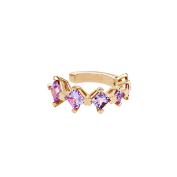 Lilac Sapphire Round Ear Cuff