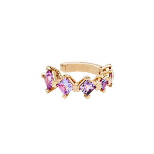 Lilac Sapphire Round Ear Cuff