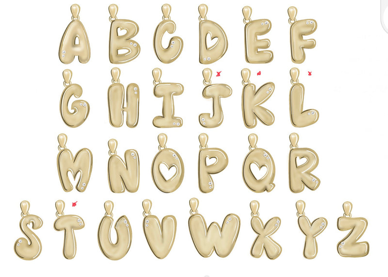Large LOVE x Letter Charms