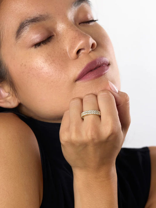 Lenox Eternity Band Double - White Gold