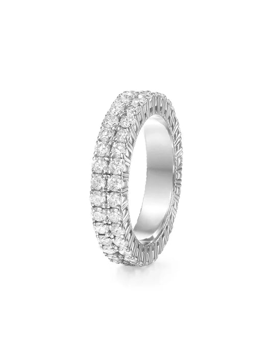 Lenox Eternity Band Double - White Gold