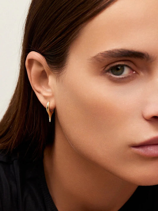 Lola Needle Earring Mini - Partial Diamond