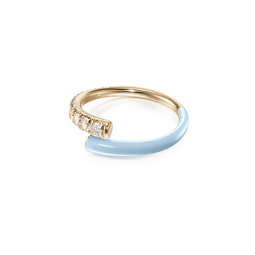 Lola Pinky Ring (Pastel Blue Enamel)