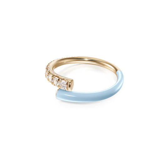 Lola Pinky Ring (Pastel Blue Enamel)