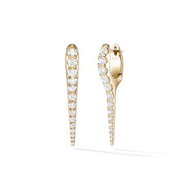 Lola Needle Earring Small (Gold with Diamonds)