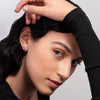 Halo Earrings Half Pave