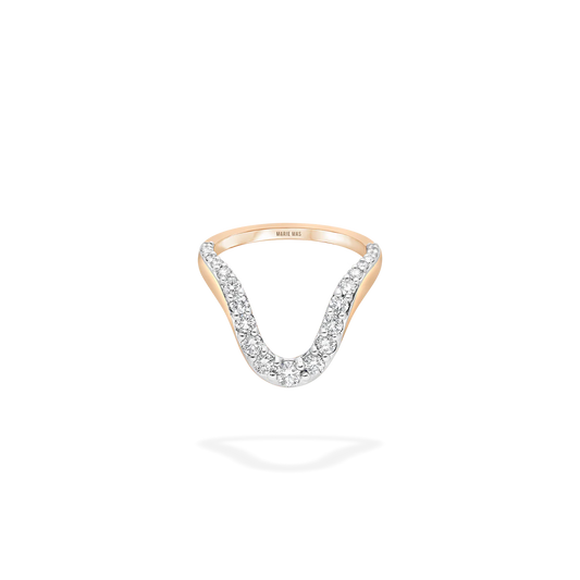 Grand Aura Ring Half Pave