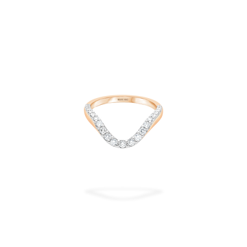 Grand halo Ring half pavé