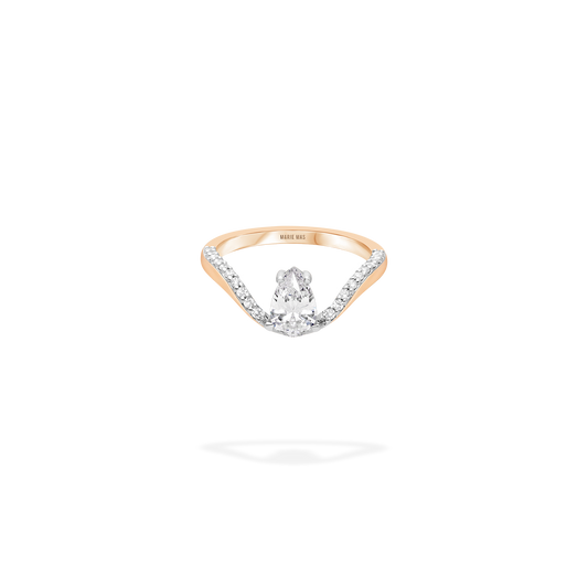 Halo Ring half pavé