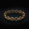 Small Link MMV Bracelet with Diamond Bridges