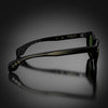 Hoorsenbuhs Model II Sunglasses, Black Frame with Vintage Green Lens and 24K Gold Trim Hardware  Vintage Green Lens Handmade in Japan