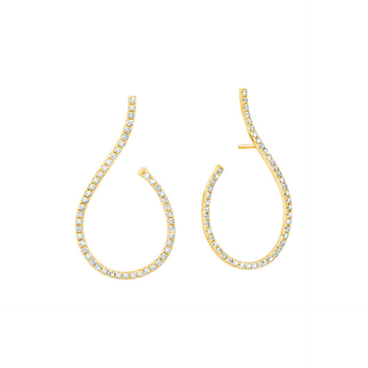 Mega Swirl Diamond Earrings