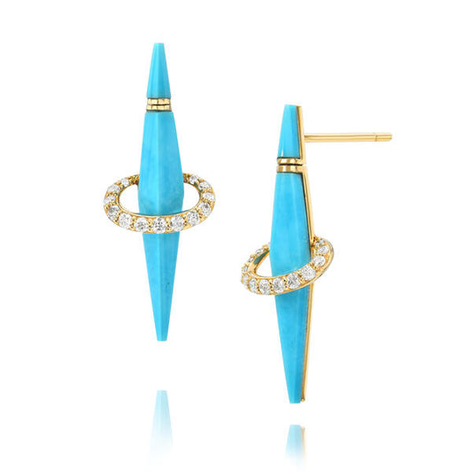 Turquoise Midi Line Earrings