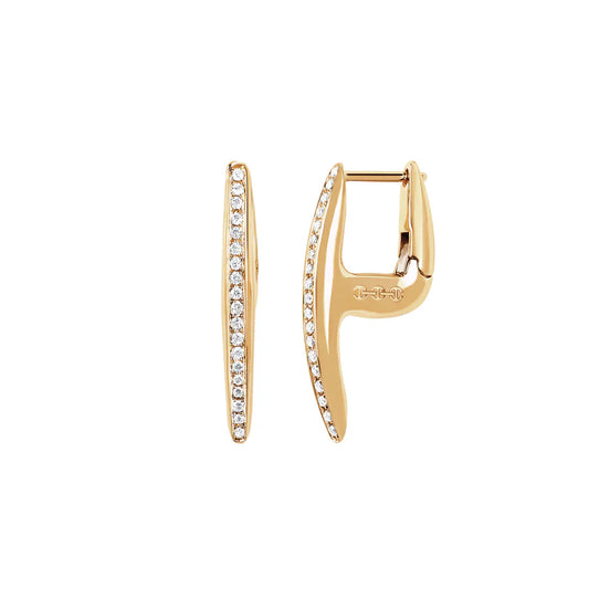 Mini Axe Earrings with Diamonds