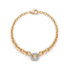 Morrell Yellow Gold Graduated Diamond Link Chain Bracelet